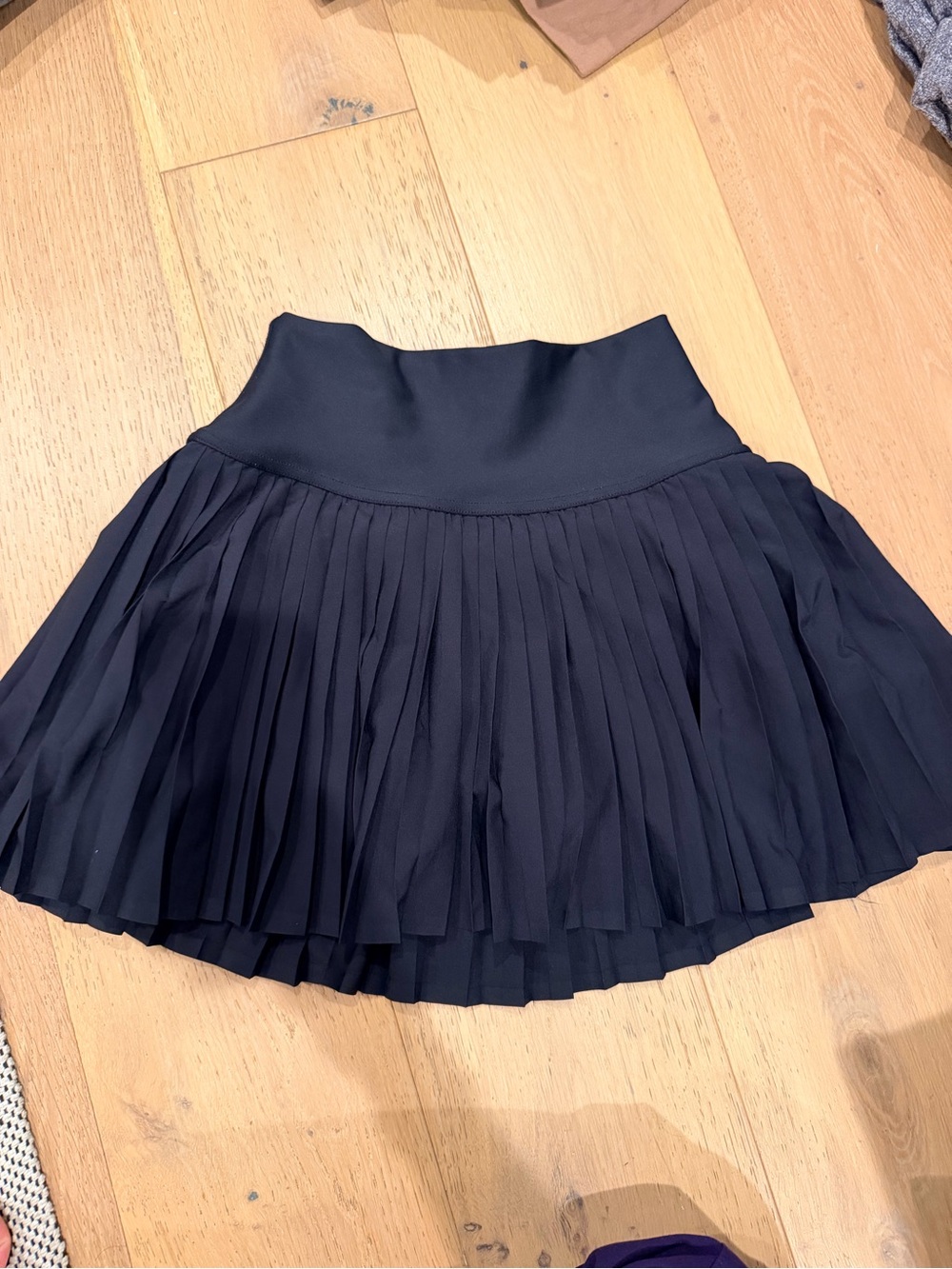ALO Yoga Black Pleated Circle Skirt